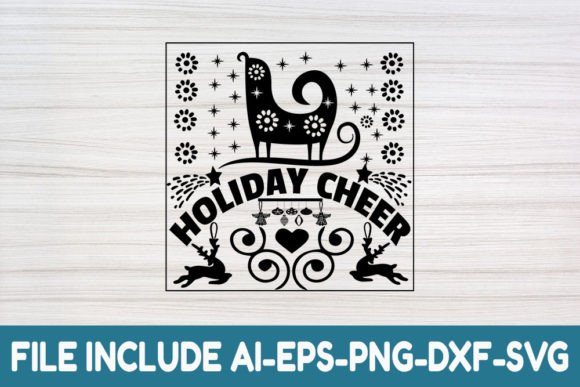Christmas Quote SVG Design, Holiday Cheer Graphics for Crafts