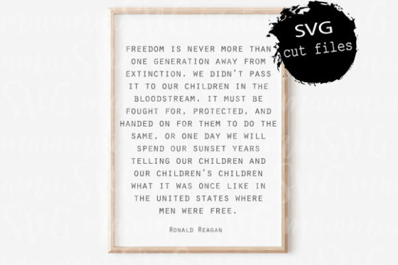Ronald Reagan Quote SVG: Graphics for Crafts & Local Branding