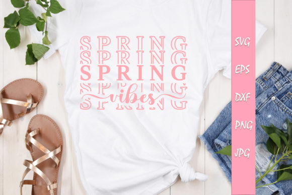 Spring Vibes Quote SVG Cut File: Graphics for Crafts & Local Branding